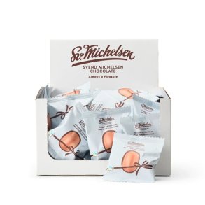 Sv. Michelsen -Nougat-marcipan med lys chokolade kasse - 10g. 1 stk.