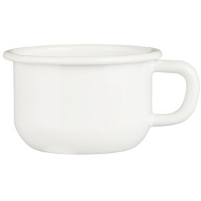 Ib Laursen - Kop emalje hvid - B: 9,5 H: 6 L: 11,5