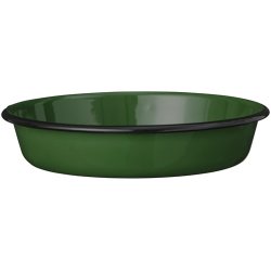 Ib Laursen - Sk�l emalje m�rkegr�n med sort kant �20 cm
