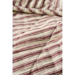 Ib Laursen - Quilt sand med dusty plum striber- 130 x 180 cm  