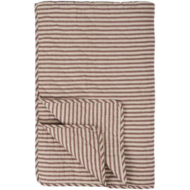 Ib Laursen - Quilt sand med dusty plum striber- 130 x 180 cm  