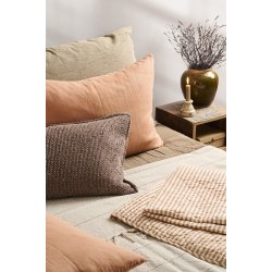 Ib Laursen - Quilt sand med sienna striber- 130 x 180 cm  