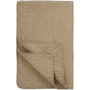 Ib Laursen - Quilt beige med sm� brune blomster- 130 x 180 cm  