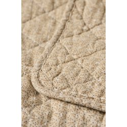 Ib Laursen - Quilt beige med sm� brune blomster- 130 x 180 cm  