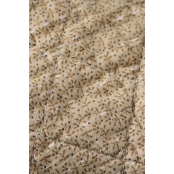 Ib Laursen - Quilt beige med sm� brune blomster- 130 x 180 cm  