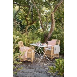 Ib Laursen - Quilt med mustard og lyser�de smalle striber- 130 x 180 cm