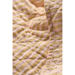 Ib Laursen - Quilt med mustard og lyser�de smalle striber- 130 x 180 cm