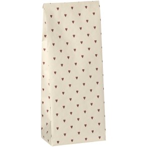 Ib Laursen Klodsbundspose rde hjerter (B: 12 H: 30,5 D: 7 cm.)