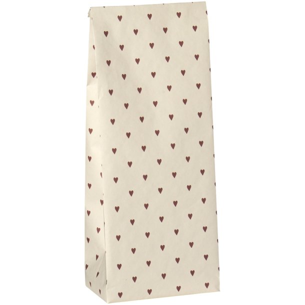 Ib Laursen Klodsbundspose rde hjerter (B: 12 H: 30,5 D: 7 cm.)