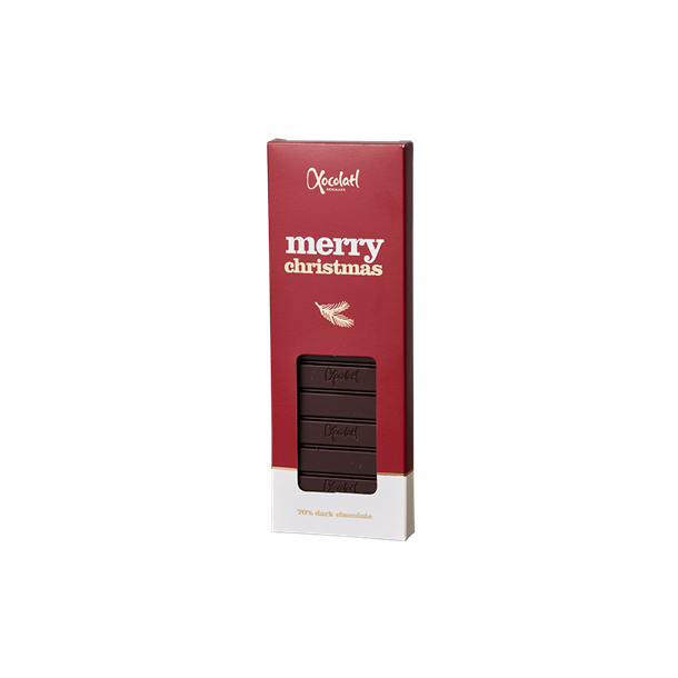 Xocolatl - Merry Christmas rd - Chokoladebar, 50g. 