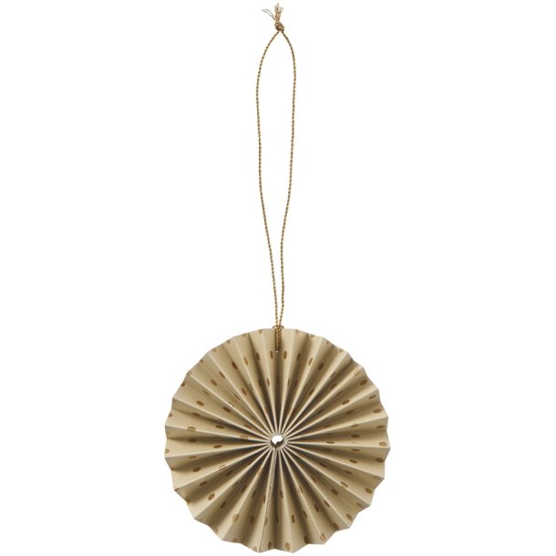 Ib Laursen Roset til oph�ng lille beige med guldfarvede prikker �9
