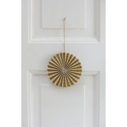 Ib Laursen Roset til oph�ng lille beige med guldfarvede prikker �13