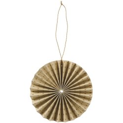 Ib Laursen Roset til oph�ng lille beige med guldfarvede prikker �13