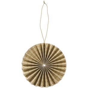 Ib Laursen Roset til oph�ng lille beige med guldfarvede prikker �13