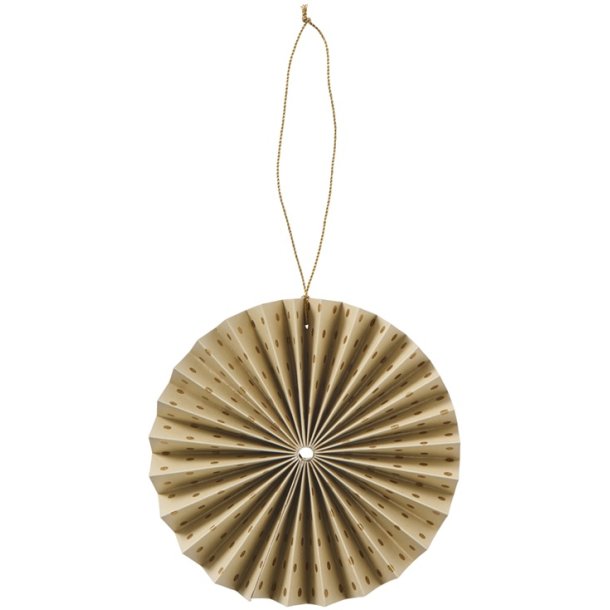 Ib Laursen Roset til oph�ng lille beige med guldfarvede prikker �13