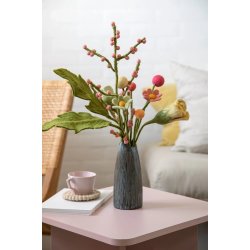 Gry &amp; Sif - Blomsterstilk Anemone Hvid - filt - 30 cm