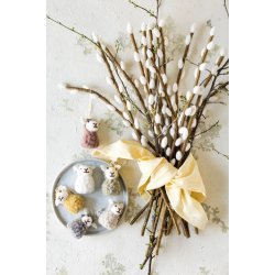 Gry &amp; Sif - Siddende f�r - st�vgr�n til oph�ng - 5 cm.