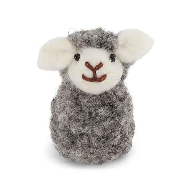 Gry &amp; Sif - Siddende f�r - gr� til oph�ng - 5 cm.