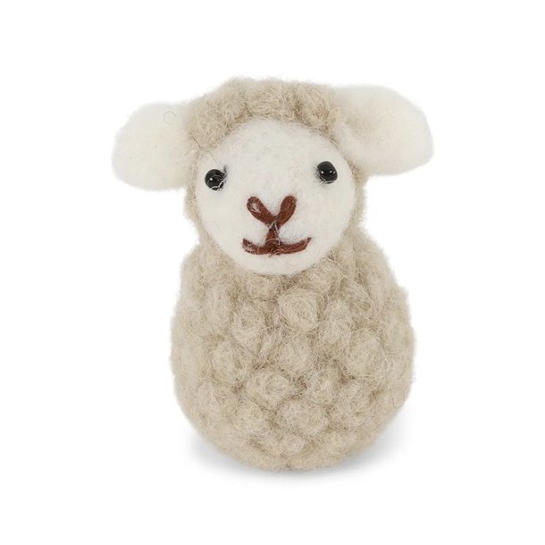 Gry &amp; Sif - Siddende f�r - beige til oph�ng - 5 cm.