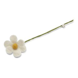 Gry &amp; Sif - Blomsterstilk hvid - 34 cm - filt