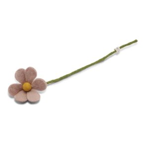 Gry & Sif - Blomsterstilk st�vet rosa 2 - 34 cm - filt