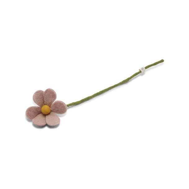 Gry &amp; Sif - Blomsterstilk st�vet rosa 2 - 34 cm - filt