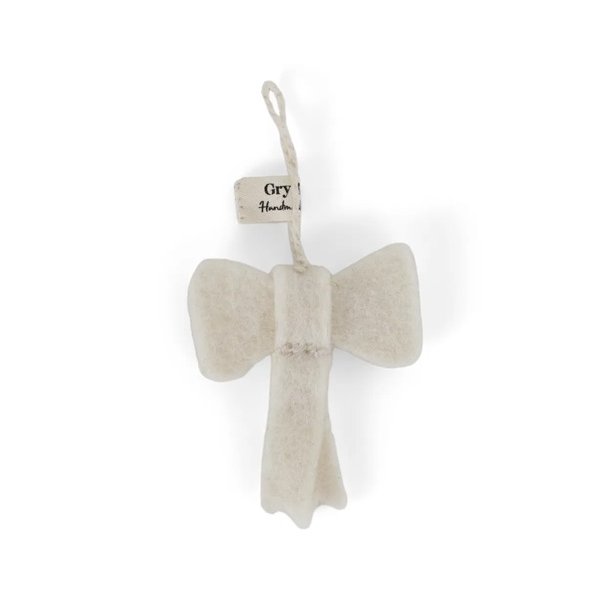 Gry &amp; Sif hvide sljfe  hvid filt julepynt