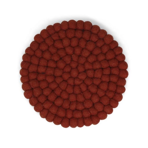 Gry &amp; Sif stor coaster Rusten Rd  hndlavet filt 19 cm