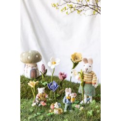 Gry &amp; Sif - Blomsterstilk Anemone Hvid - filt