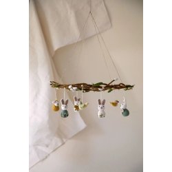 Gry &amp; Sif - Siddende f�r - varm gul til oph�ng - 5 cm.