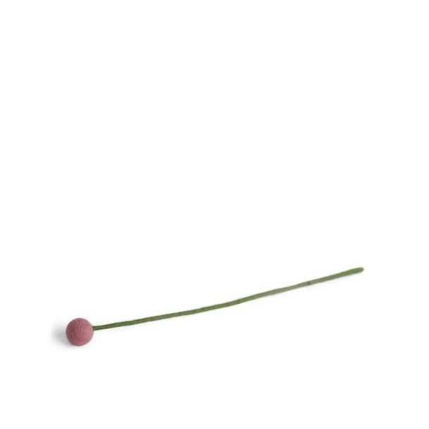 Gry &amp; Sif - Blomsterstilk st�vet lyser�d Dia 2 - 30 cm - filt