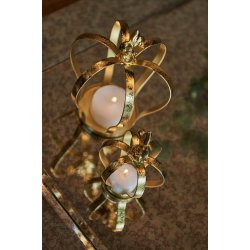 Speedtsberg - gylden krone dekoration - 9 x 12 cm - metal