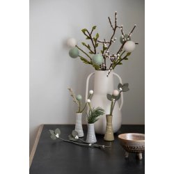 Gry &amp; Sif - Blomsterstilk hvid Dia 2 - 30 cm - filt