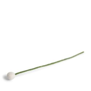 Gry & Sif - Blomsterstilk Hvid Dia - 30 cm - filt