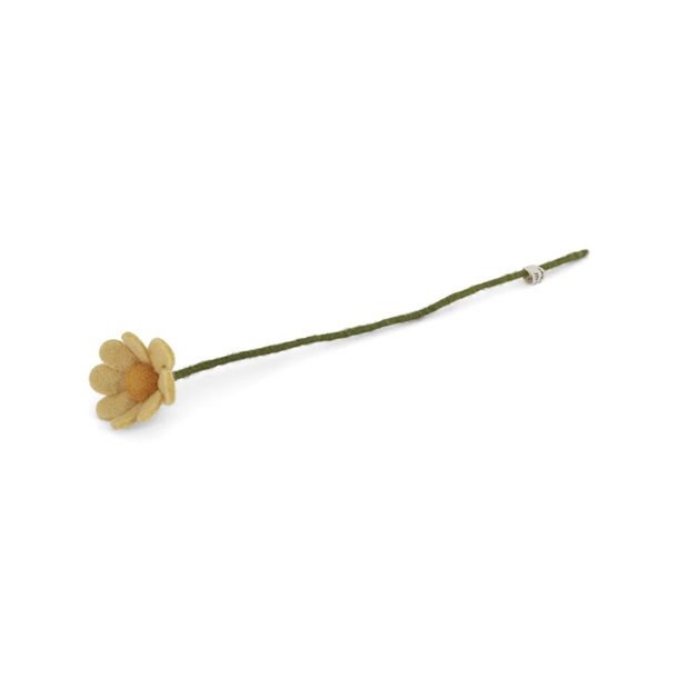 Gry &amp; Sif - Blomsterstilk Anemone lysegul - filt - 30 cm