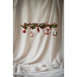 Gry &amp; Sif - Rde ballerina sko med hvidt hjerte og guldbroderi