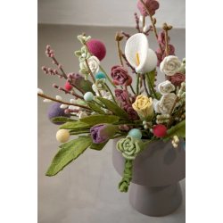 Gry &amp; Sif - fin hvid lilje - 34 cm - filt