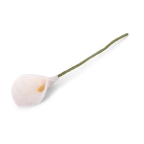 Gry & Sif - fin hvid lilje - 34 cm - filt