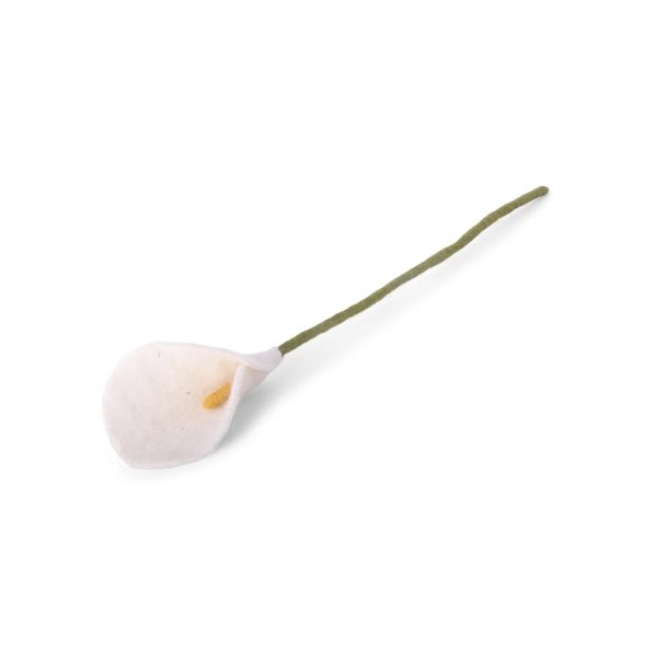 Gry &amp; Sif - fin hvid lilje - 34 cm - filt
