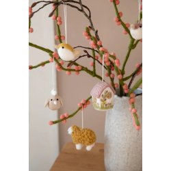 Gry &amp; Sif - F�r - varm gul til oph�ng  - 7 cm