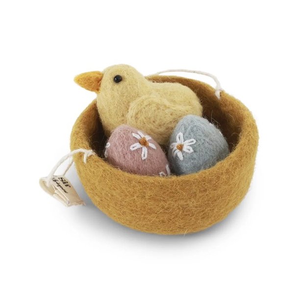 Gry &amp; Sif - Rede med �g og kylling - gul