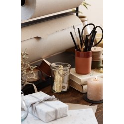 Ib Laursen - Plade til bloklys rund sort 10,5