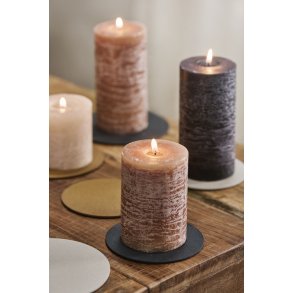 Ib Laursen - Plade til bloklys rund sort 10,5