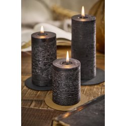 Ib Laursen - Plade til bloklys rund sort 10,5