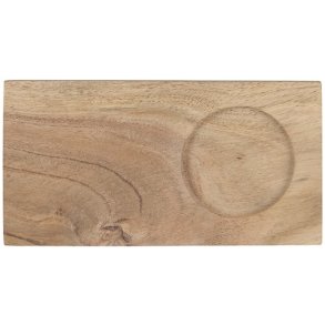 Ib Laursen Serveringsbrt lille med fordybning til krus akacietr