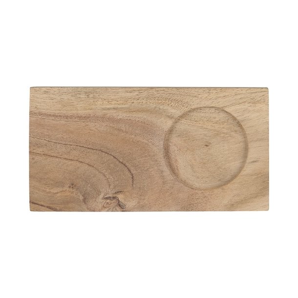 Ib Laursen Serveringsbrt lille med fordybning til krus akacietr