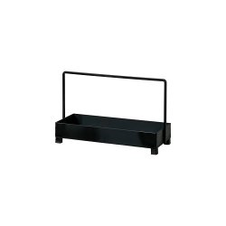 Speedtsberg bakke til dekoration med hank 32 x 12 x 19 cm - sort metal