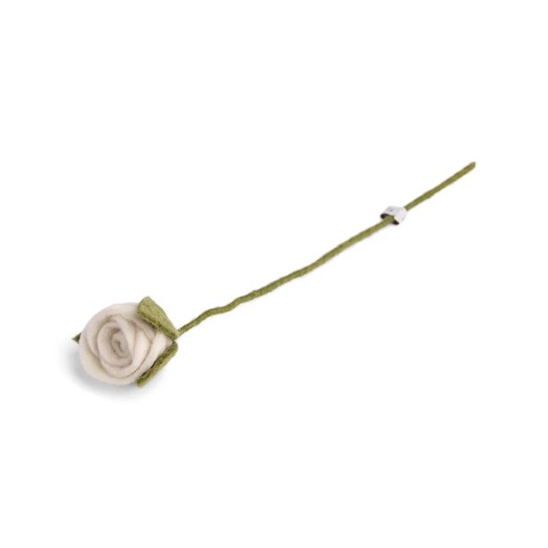 Gry &amp; Sif Rose - hvid - filt - 34cm - diameter 5