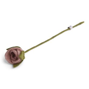 Gry & Sif - Blomsterstilk St�vet rosa Dia - 35 cm - filt