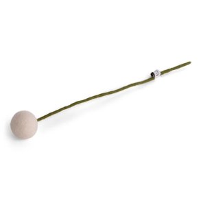 Gry & Sif - Blomsterstilk hvid Dia 3 - 30 cm - filt